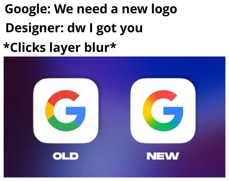 Meme 8: Google's "Blur" Logo Change
